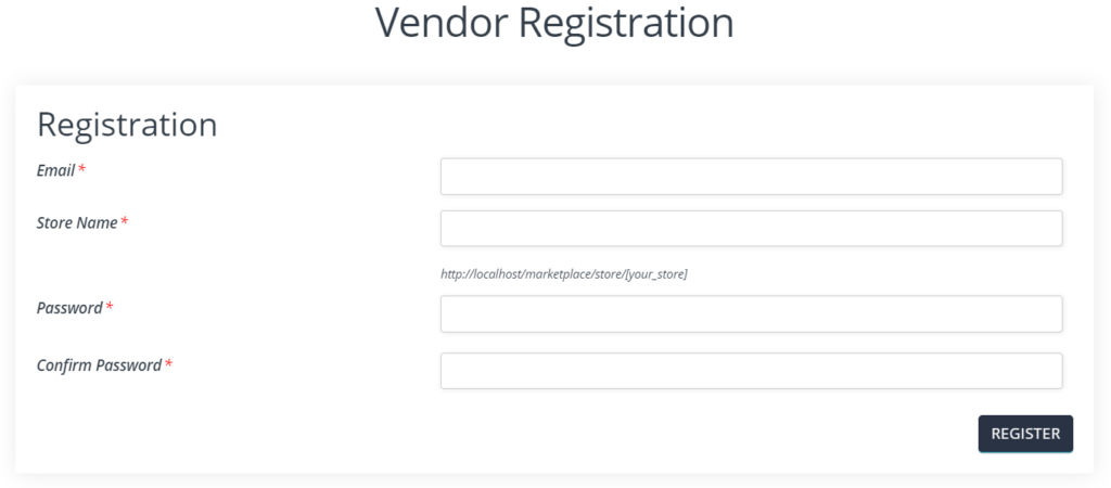 Vendor registration 1