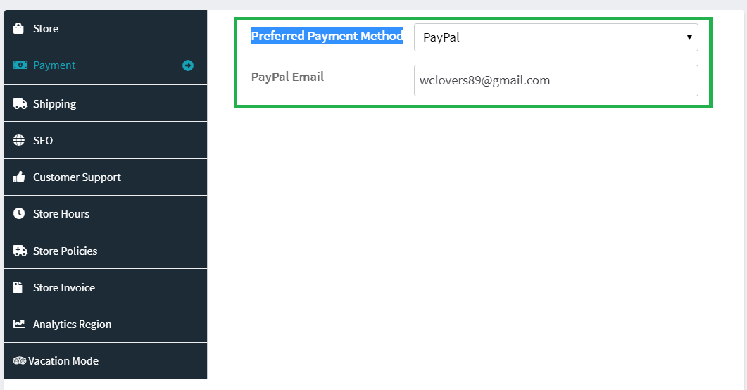 Vendor PayPal Setup