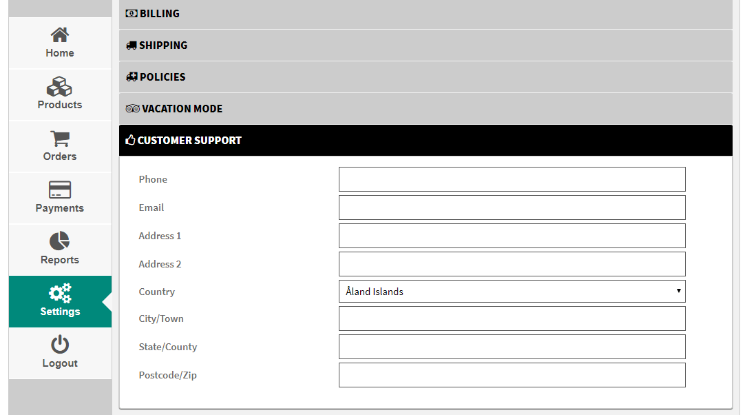 Vendor Customer Support