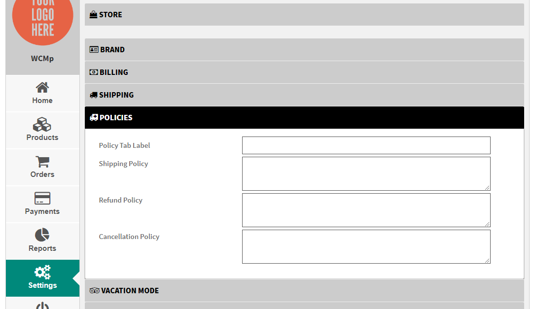 Vendor Policies