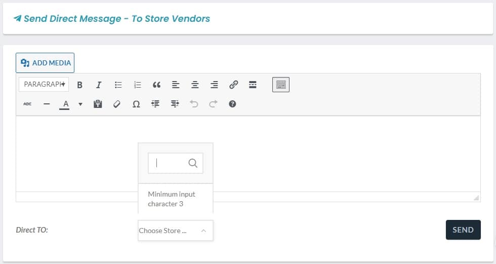 EziMoon Notifications Dashboard Send Message