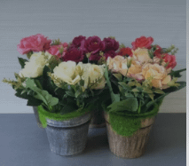 Artifical Country Style Rose Pots