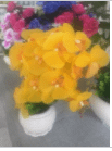 Artificial Large Orchid Arrangement Yellow