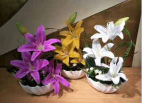 Artificial Medium Tiger Lily Arrangement Various colours