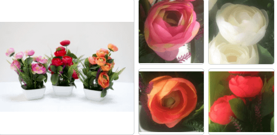 Artificial Peony Arrangement Orange