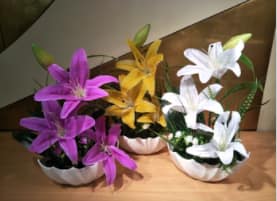 Artificial Medium Tiger Lily Arrangement Various colours